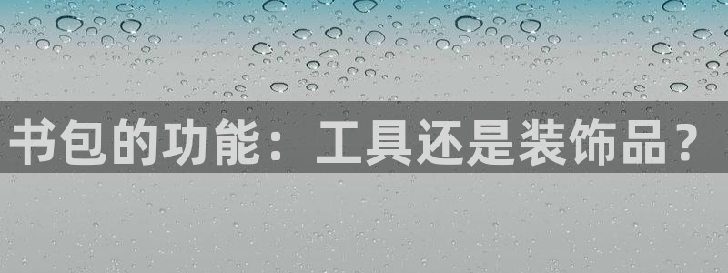 龙八国际正规吗：书包的功能：工具还是装饰